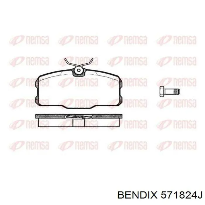 571824J Jurid/Bendix pastillas de freno delanteras