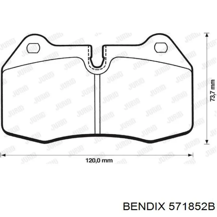 571852B Jurid/Bendix pastillas de freno delanteras