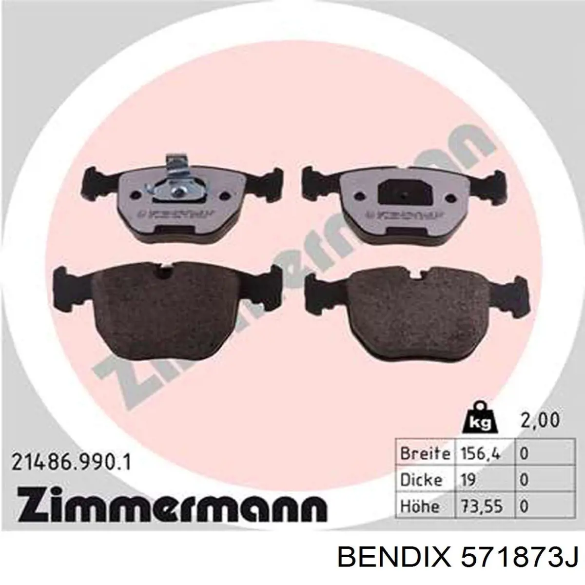 571873J Jurid/Bendix Pastillas delanteras