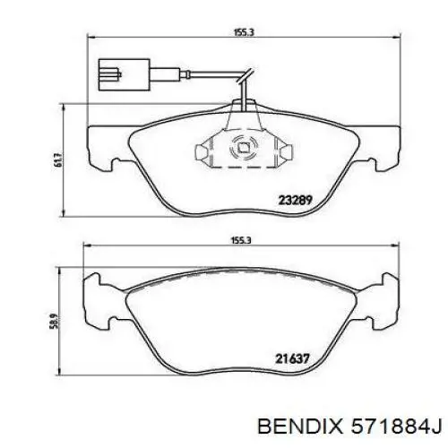 Pastillas de freno delanteras Alfa Romeo 156 932