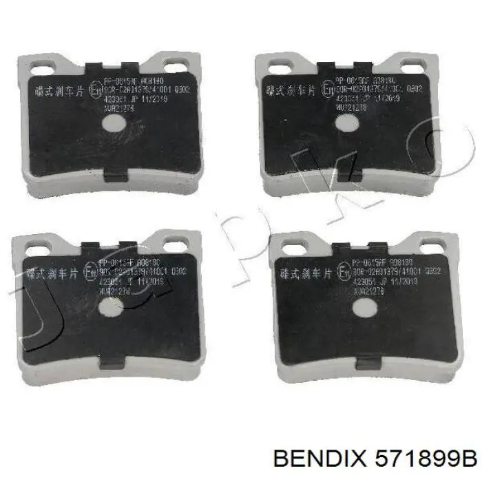 571899B Jurid/Bendix pastillas de freno traseras