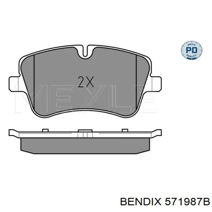 571987B Jurid/Bendix pastillas de freno delanteras