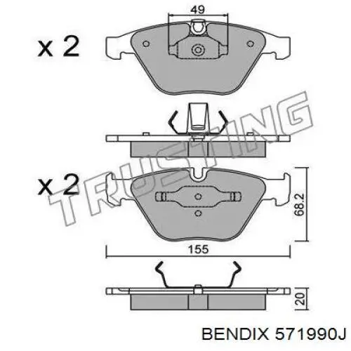 Pastillas de freno delanteras BMW 3 E90