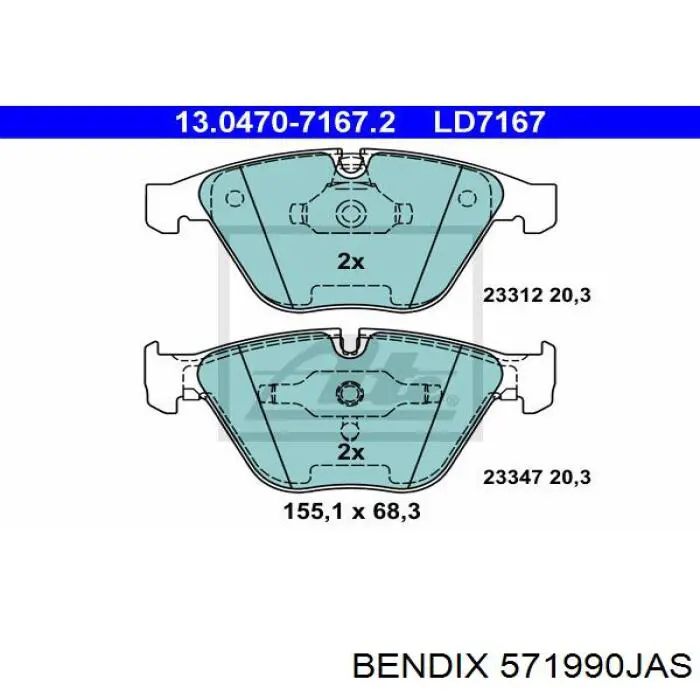 Pastillas de freno delanteras BMW 3 E90
