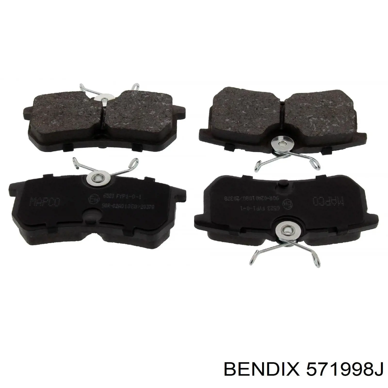 571998J Jurid/Bendix pastillas de freno traseras