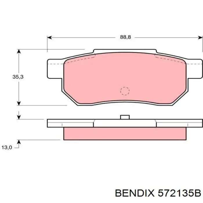 572135B Jurid/Bendix pastillas de freno traseras