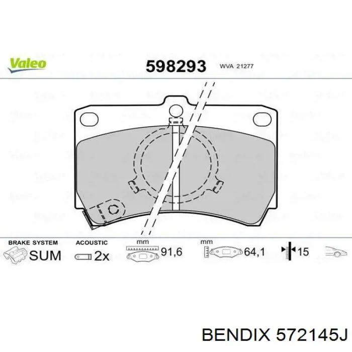 Pastillas de freno delanteras Mazda 323 BA
