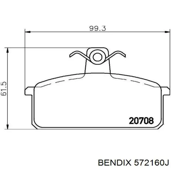 572160J Jurid/Bendix pastillas de freno delanteras