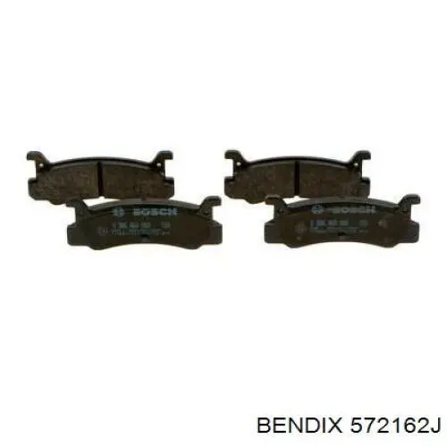 572162J Jurid/Bendix pastillas de freno traseras