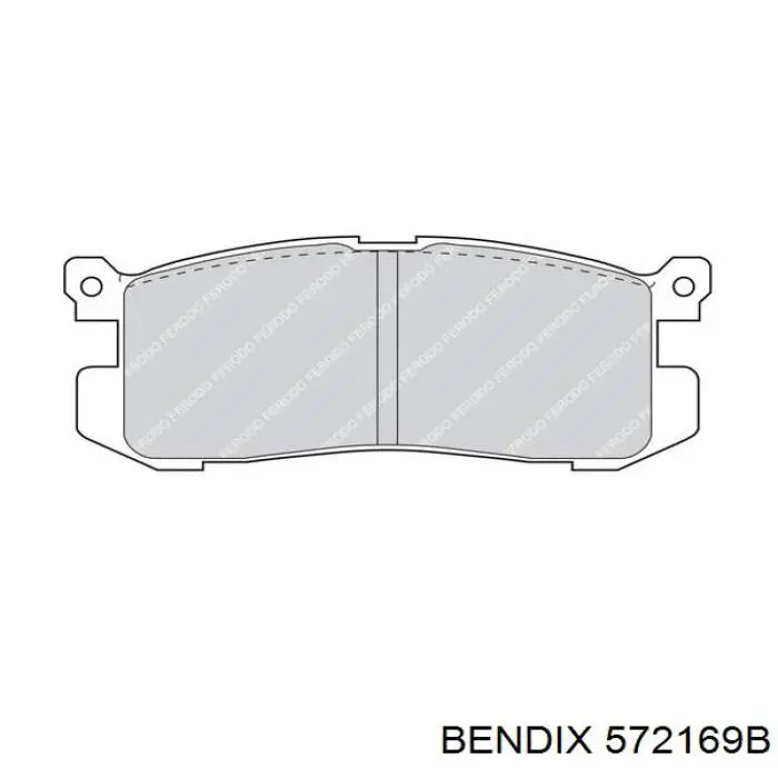 572169B Jurid/Bendix pastillas de freno traseras