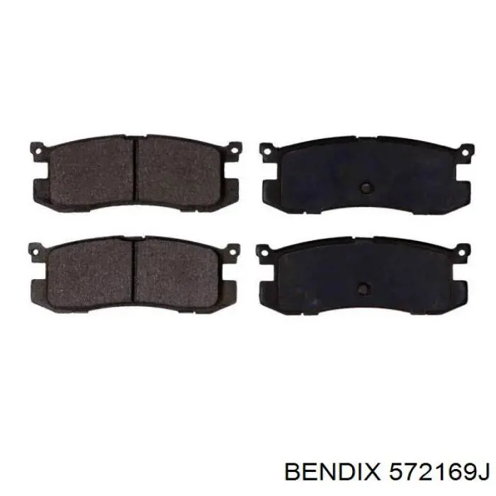 572169J Jurid/Bendix pastillas de freno traseras