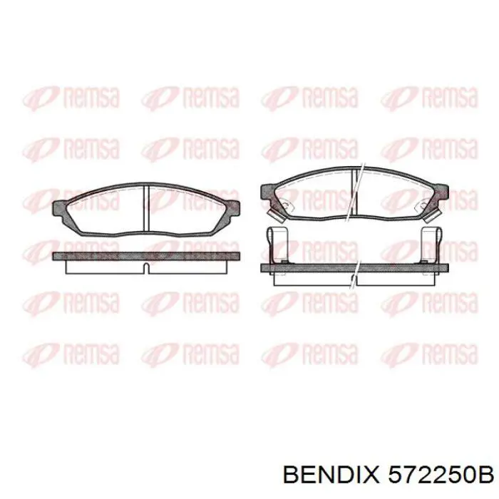 572250B Jurid/Bendix Pastillas delanteras