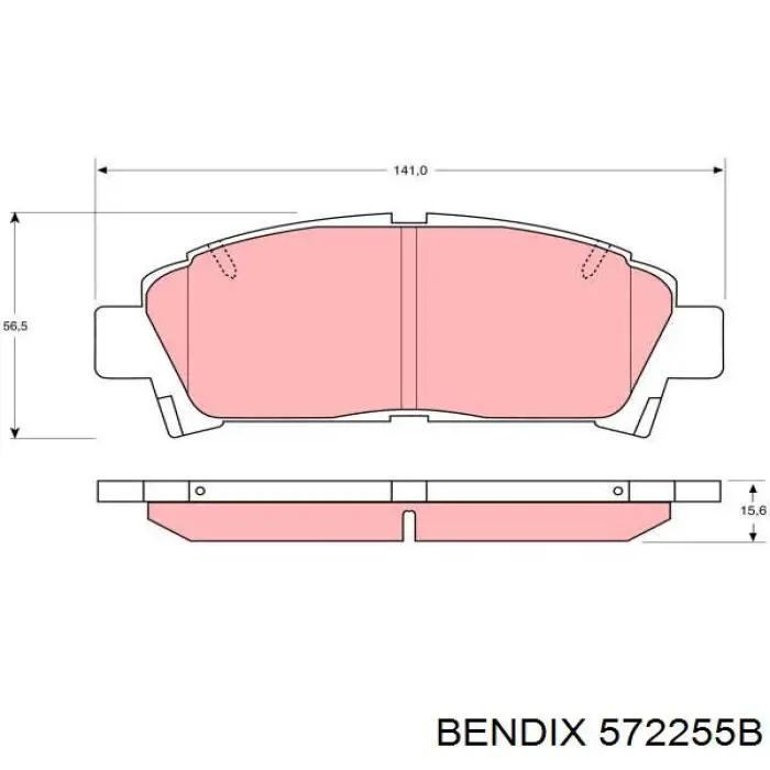 572255B Jurid/Bendix Pastillas delanteras