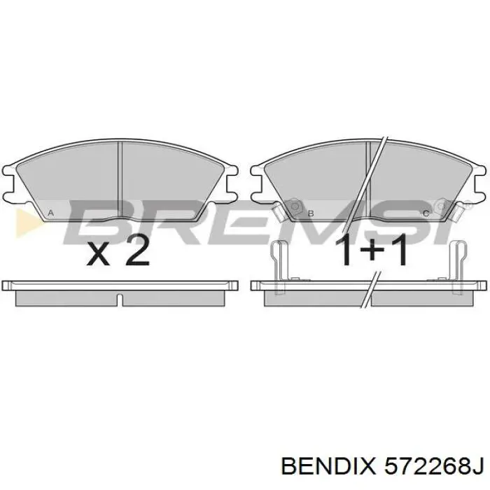 Pastillas de freno delanteras Hyundai Accent 1