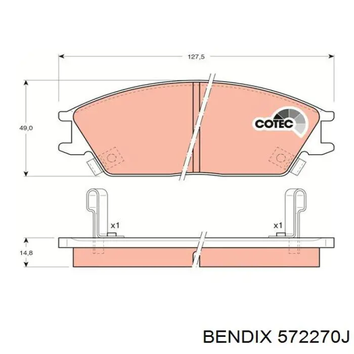 572270J Jurid/Bendix pastillas de freno delanteras