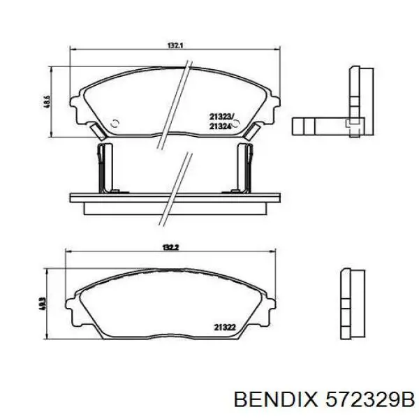 572329B Jurid/Bendix pastillas de freno delanteras