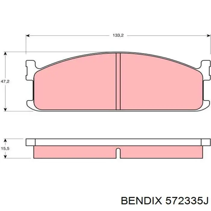 572335J Jurid/Bendix pastillas de freno delanteras