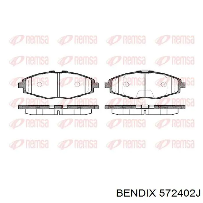 572402J Jurid/Bendix pastillas de freno delanteras