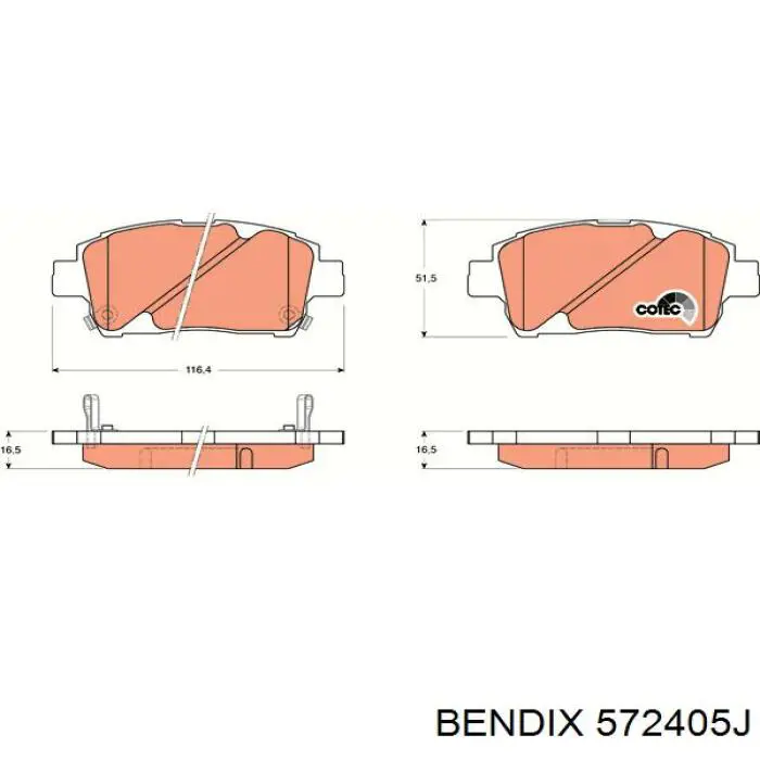 Pastillas de freno delanteras Toyota Prius NHW20
