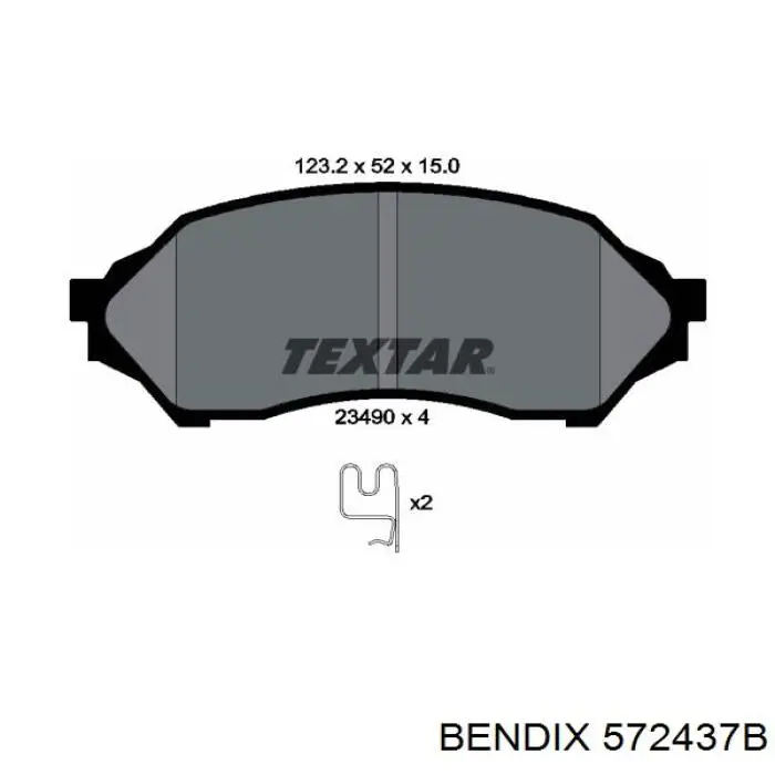 572437B Jurid/Bendix pastillas de freno delanteras