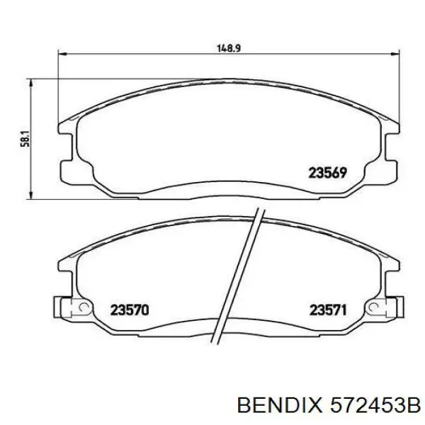 572453B Jurid/Bendix pastillas de freno delanteras