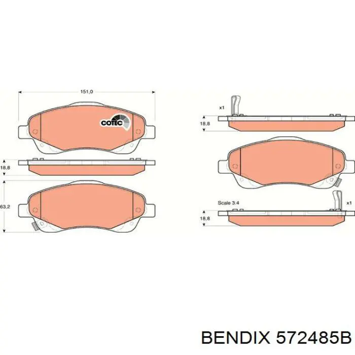 Pastillas de freno delanteras Toyota Corolla R10