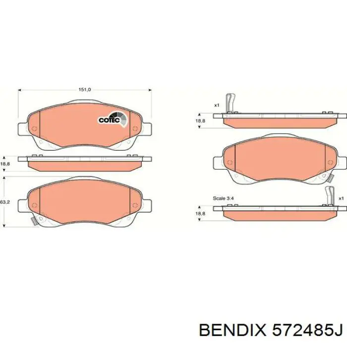 Pastillas de freno delanteras Toyota Corolla R10