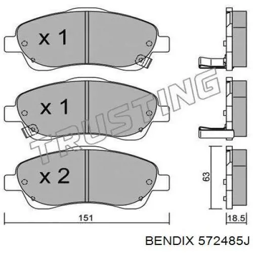 Pastillas de freno delanteras Toyota Corolla R10