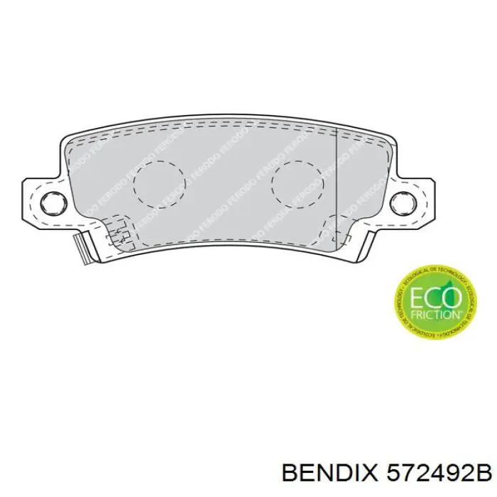 572492B Jurid/Bendix pastillas de freno traseras