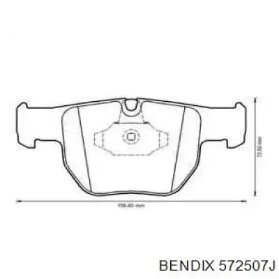 572507J Jurid/Bendix pastillas de freno delanteras