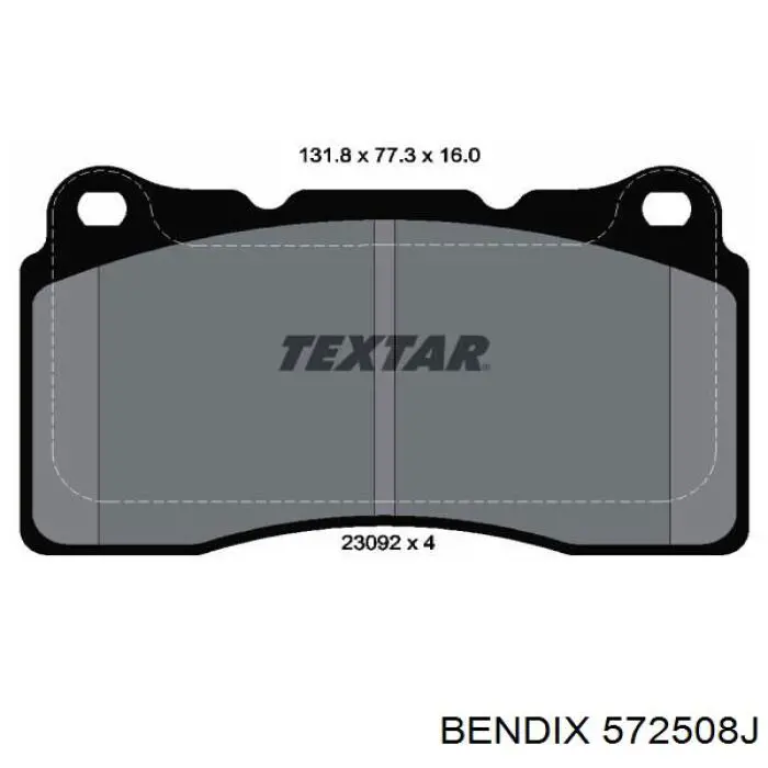 572508J Jurid/Bendix Pastillas delanteras
