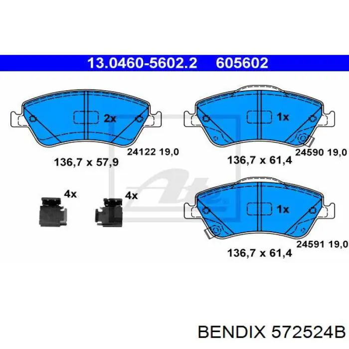 Pastillas de freno delanteras Toyota Corolla E12