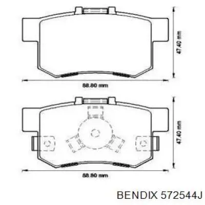 572544J Jurid/Bendix Pastillas freno traseras