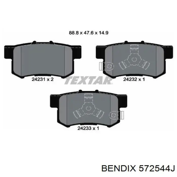 Comprar 572544J Jurid/Bendix Pastillas de freno traseras
