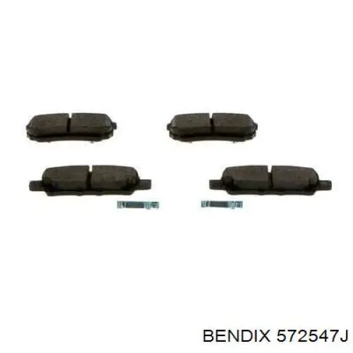 572547J Jurid/Bendix Pastillas freno traseras