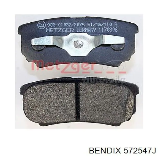 Pastillas traseras Jurid/Bendix 572547J