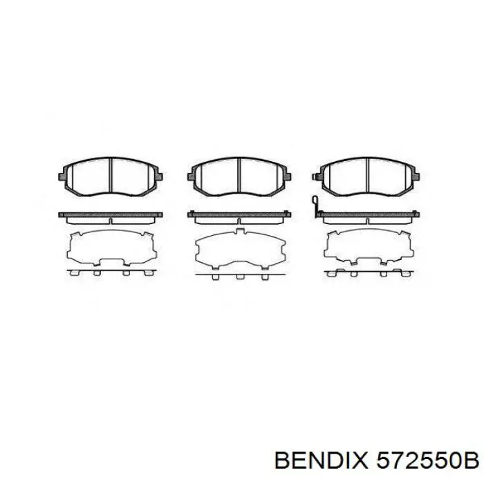 572550B Jurid/Bendix pastillas de freno delanteras