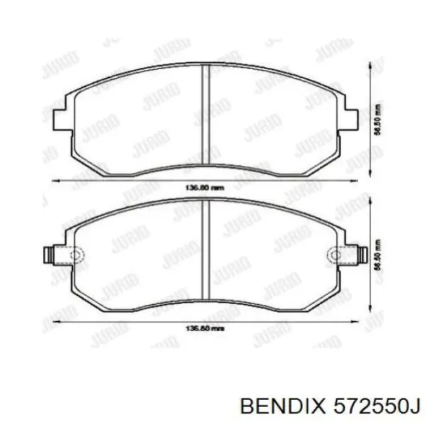 Pastillas freno delanteras Jurid/Bendix 572550J precio, desde 45,79 EUR