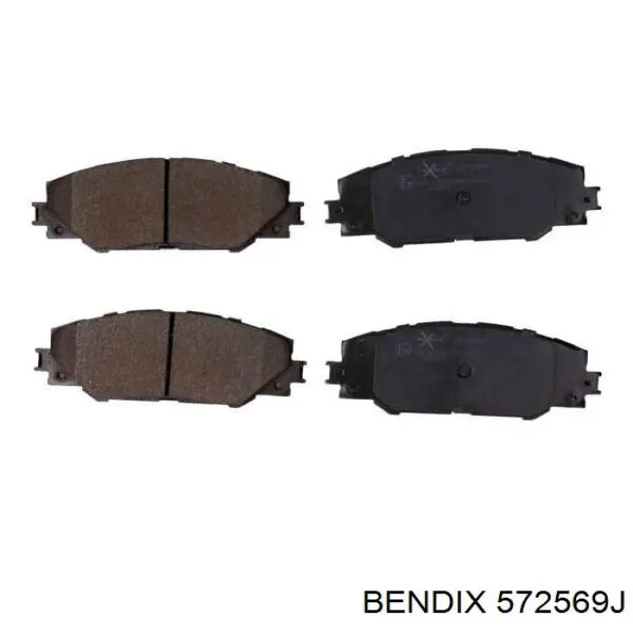 572569J Jurid/Bendix pastillas de freno delanteras