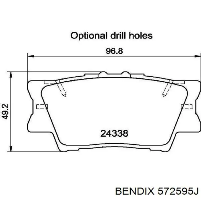 Pastillas traseras Jurid/Bendix 572595J
