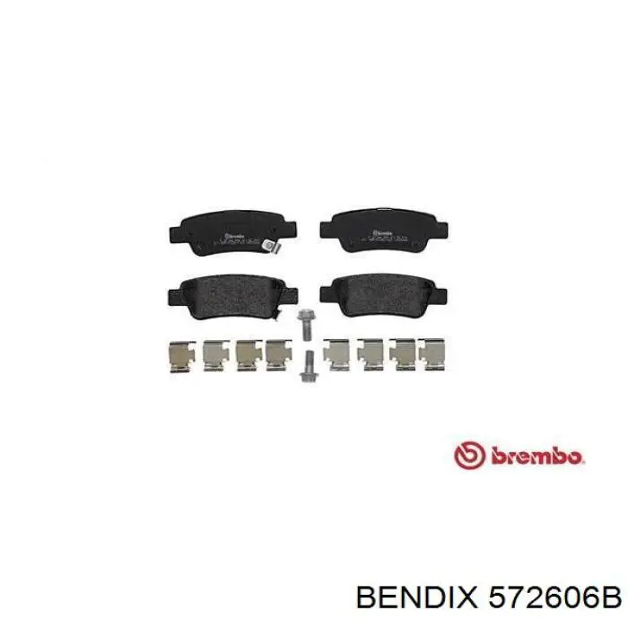 572606B Jurid/Bendix pastillas de freno traseras