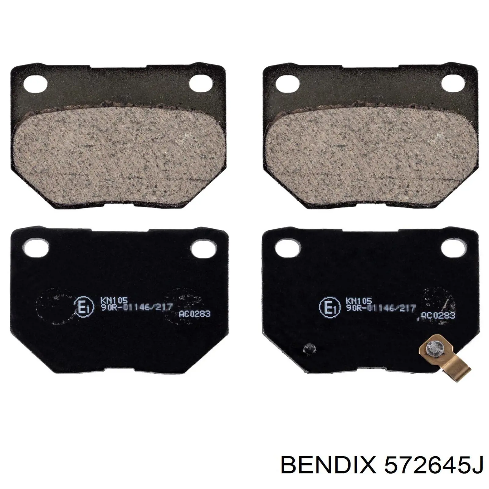 572645J Jurid/Bendix pastillas de freno traseras