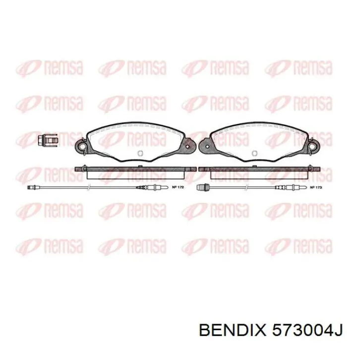 573004J Jurid/Bendix pastillas de freno delanteras