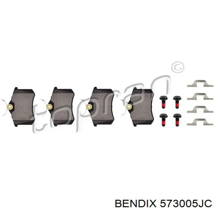 573005JC Jurid/Bendix pastillas de freno traseras