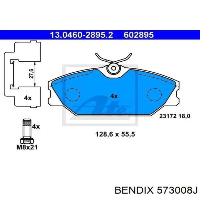 Pastillas de freno delanteras Renault Laguna 1 B56, 556