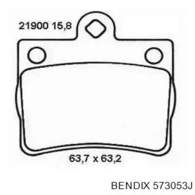 573053J Jurid/Bendix pastillas de freno traseras