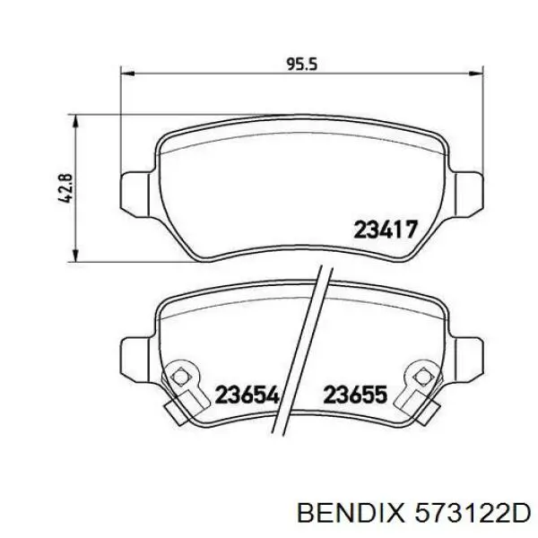 Comprar 573122D Jurid/Bendix Pastillas de freno traseras