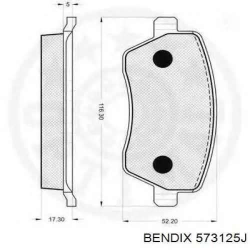 Pastillas de freno 573125J Jurid/Bendix