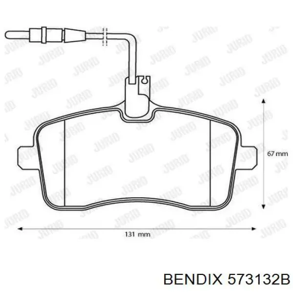 573132B Jurid/Bendix pastillas de freno delanteras