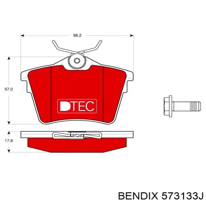 Pastillas traseras de freno Jurid/Bendix 573133J precio, desde 23,55 EUR